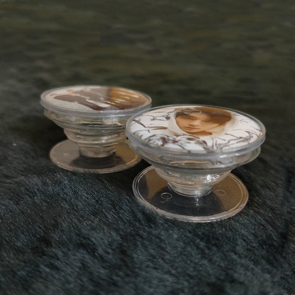 Phôi giá đỡ điện thoại popsocket trong suốt epoxy