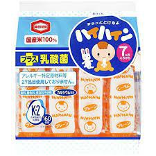 Bánh Gạo ăn dặm Haihain Nhật Bản  7 + Gói 53g, Bánh gạo cho trẻ từ 7thang tuổi