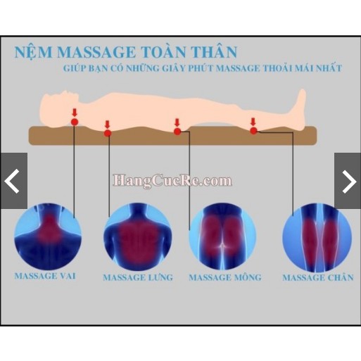 Nệm massage toàn thân - đệm massage toàn thân xua tan mệt mỏi