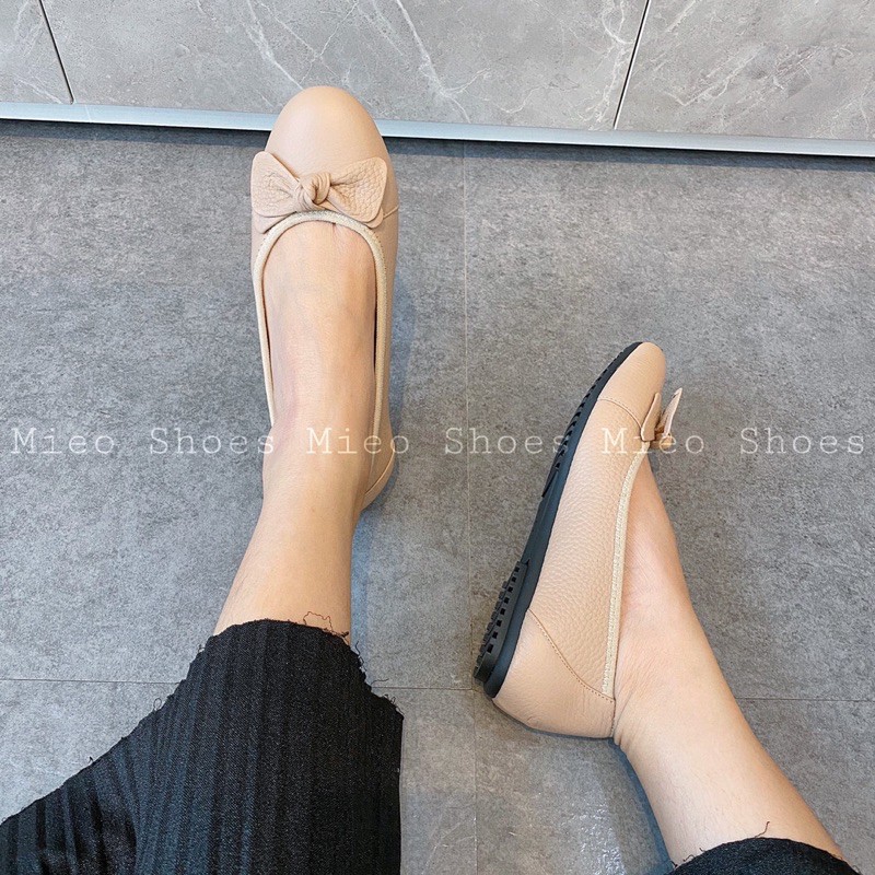 Búp Bê nơ da mũi tròn B346 B347