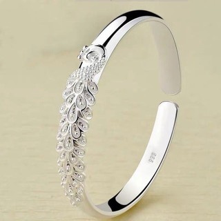 Vòng Tay Mạ Bạc 999 Dạng Hở Thiết Kế Ấn Tượng