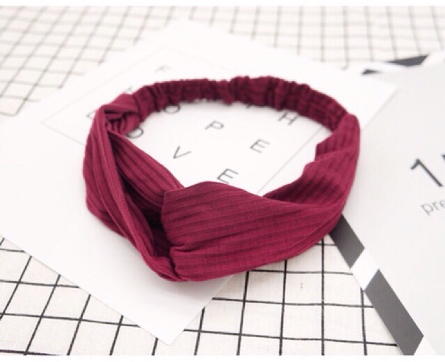 Băng đô TURBAN gân trơn đủ màu xinh xắn