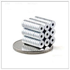 Nam châm viên câu cá, nam châm lực mạnh kích thước nhỏ 6.5x1.5 lỗ 2mm