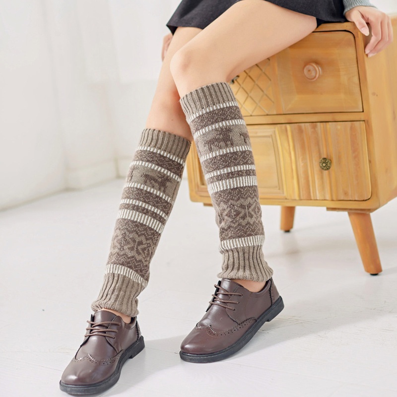 Youyo Vớ Ống Chân Dệt Kim Giữ Ấm Mùa Đông Cho Nữ