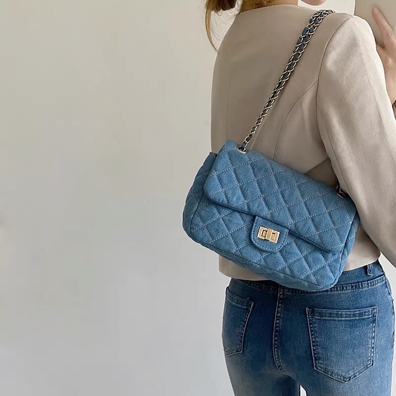 Túi xách nữ da trám Denim_mẫu mới hiện đại kiểu New York