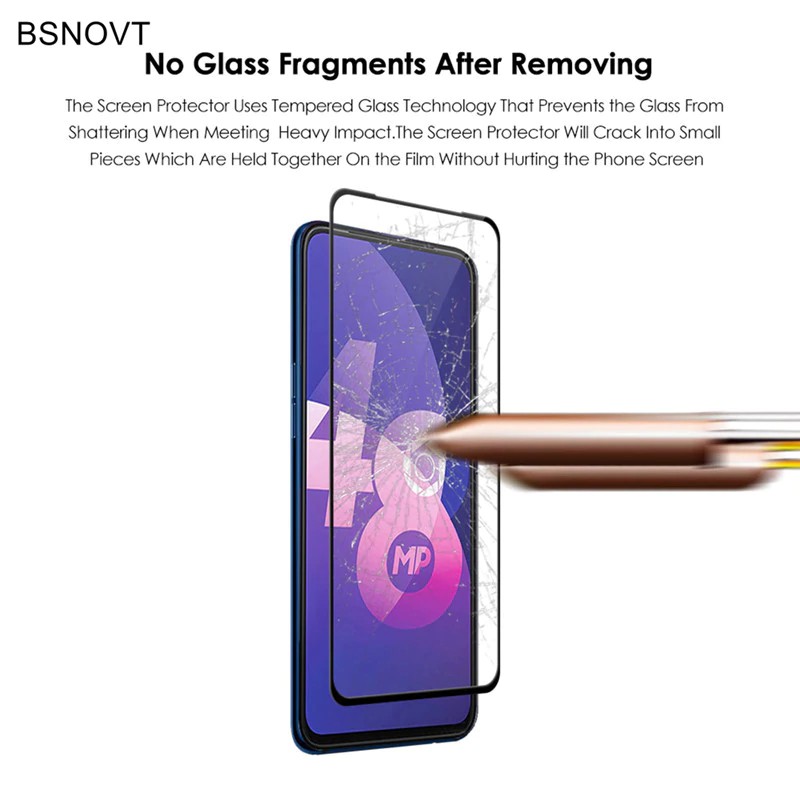 Miếng Dán Kính Cường Lực Full Màn 9D Cho Oppo F11 Pro - Đen