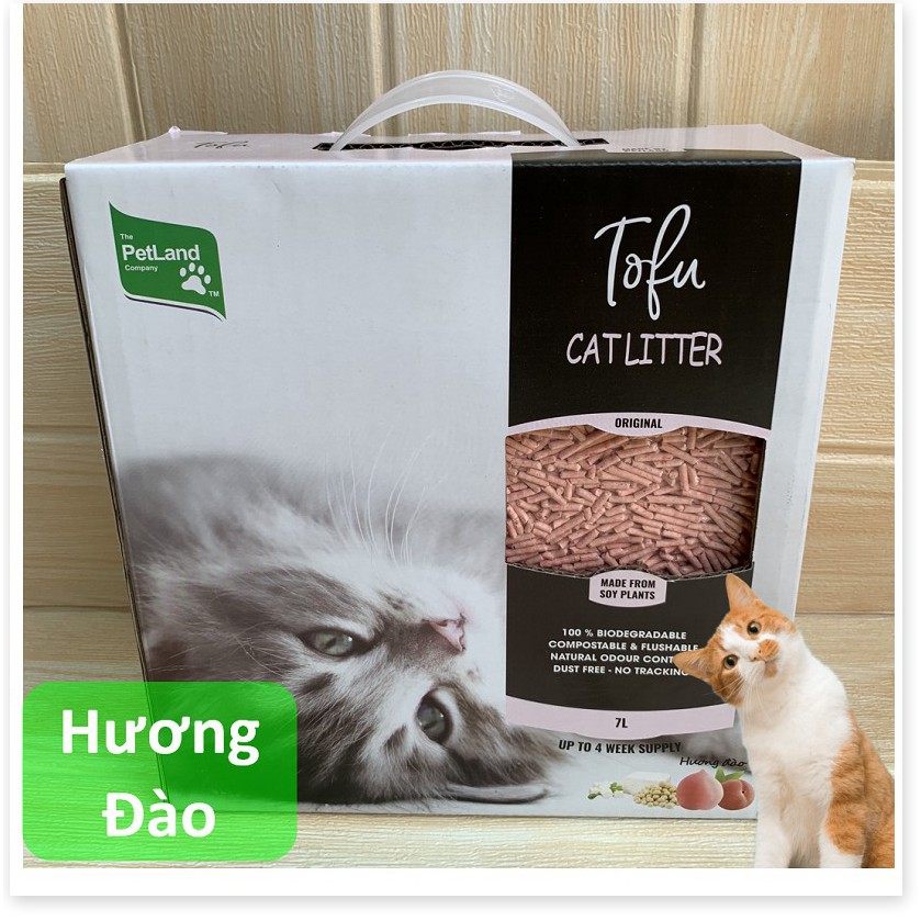 [Mã giảm giá] HN- Cát đậu phụ Tofu 7L Cát vệ sinh cho mèo làm từ bã đậu nành Hữu cơ hòa tan trong bồn cầu và mèo ăn khôn