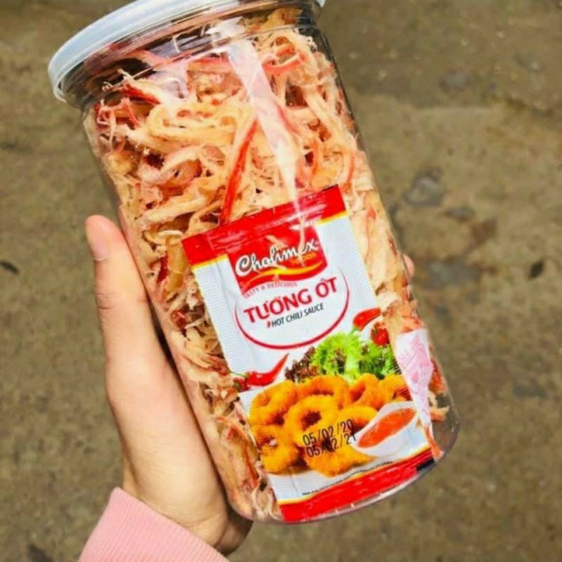 sỉ 10 hủ pet 200gr mực hấp dừa Thái Lan