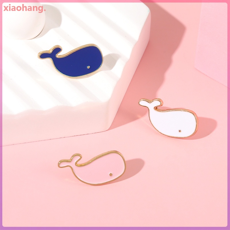 Ghim cài áo hình cá voi hoạt hình 3 phong cách cho nữ