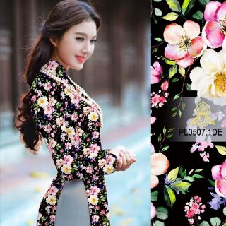 Vải áo dài hoa nhỏ