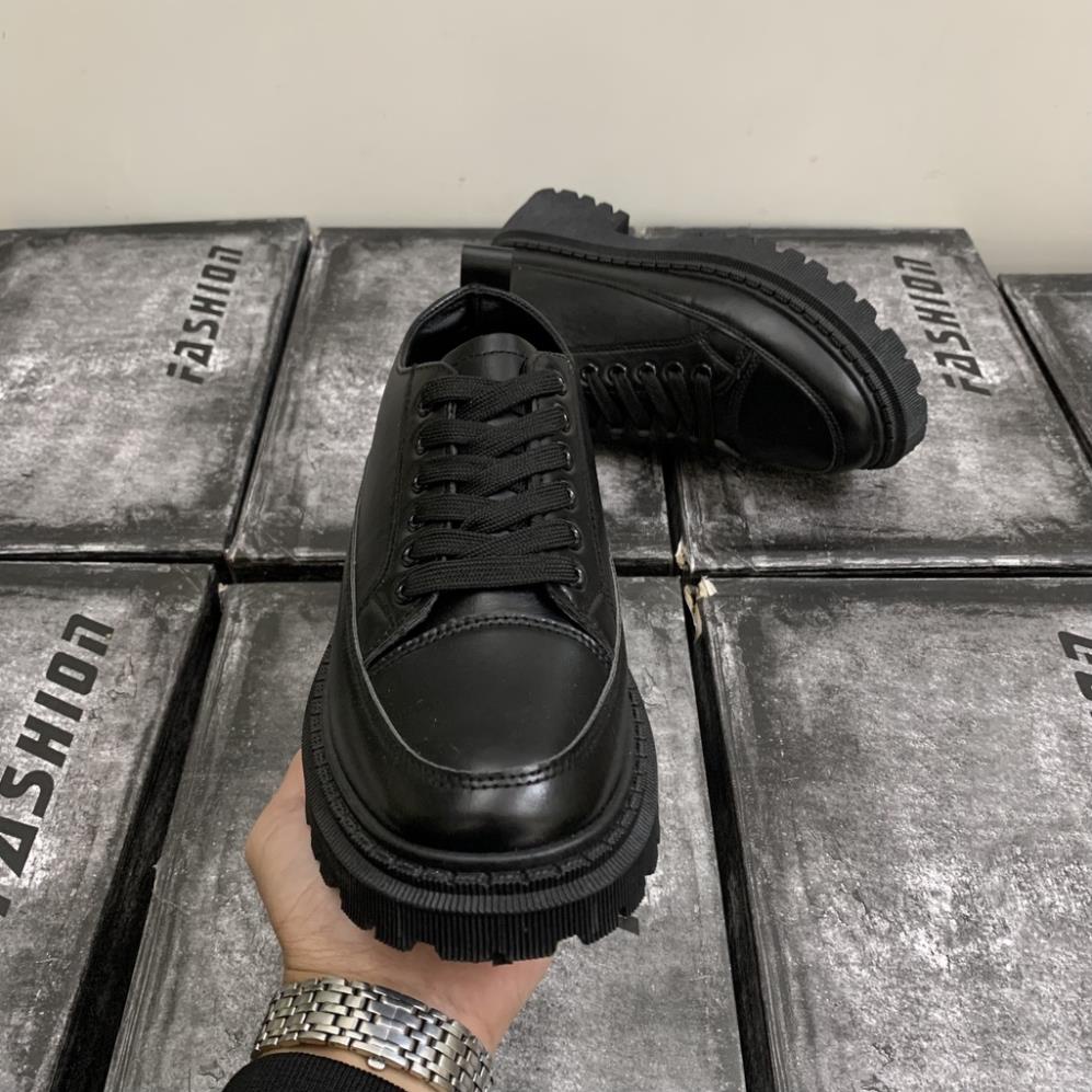 BTS Giày nam cổ thấp, giày dr martens nam, giày da nam, boot cổ thấp tăng chiều cao VTE