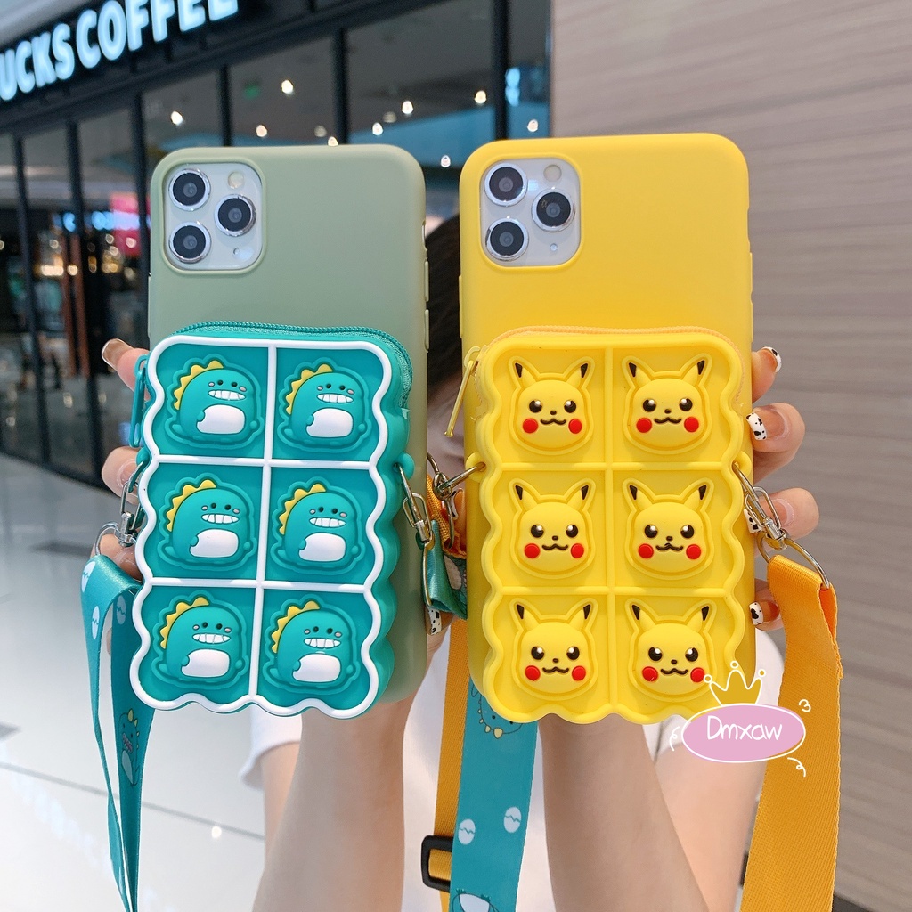 Ốp Điện Thoại Dẻo Họa Tiết Hoạt Hình Pikachu / Khủng Long / Chân Mèo Cho iPhone 13 11 Pro Max 5 5s SE 2016