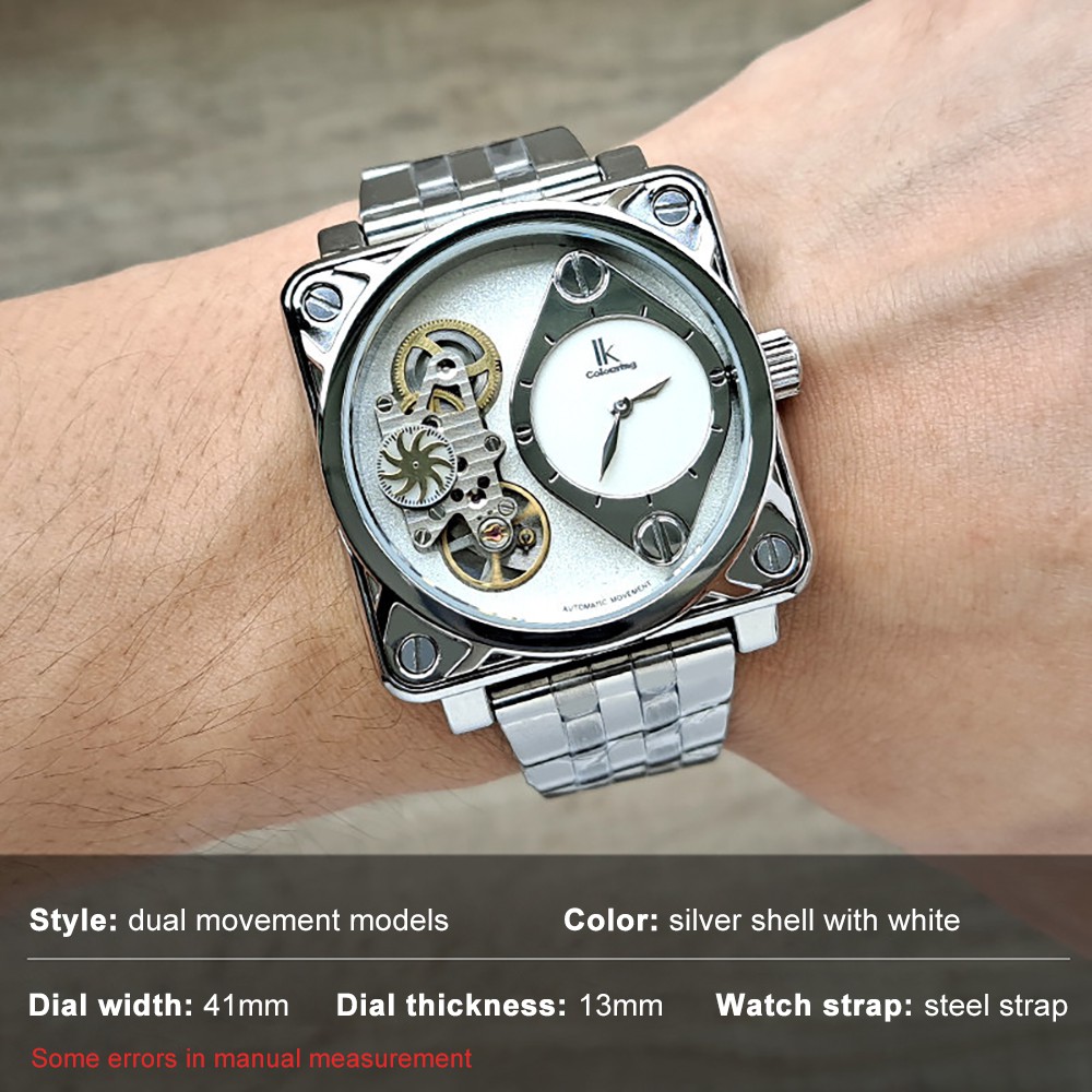 Dual Movement Mechanical Watch Quartz Watch Men's Luxury Qnique Fashion