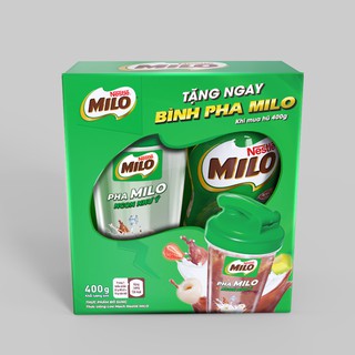 Sữa Nestlé MILO bột hũ nhựa 400g tặng Bình Pha MILO