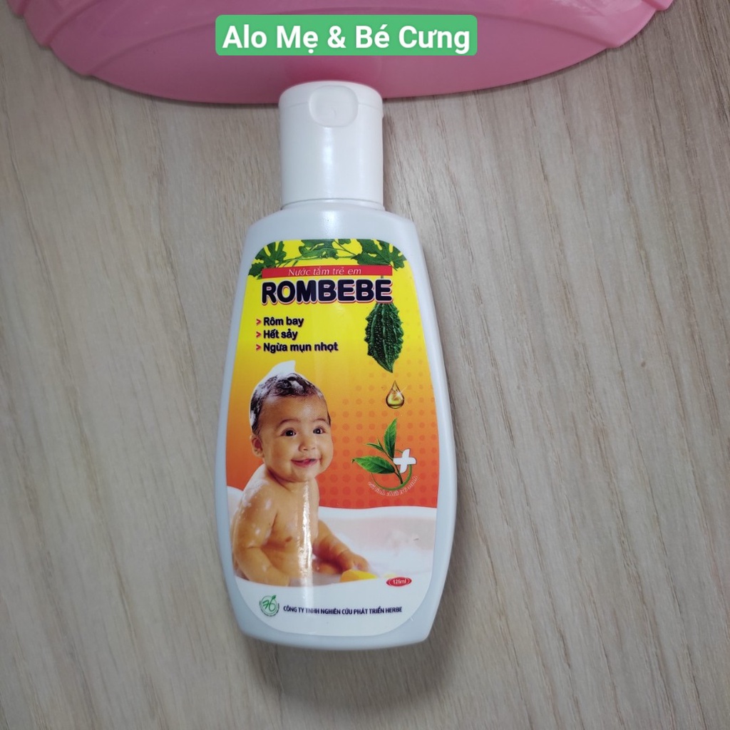 Combo 1 Chai Amibebe 250ml + 1 Chai Rombebe 125ml - Nước tắm thảo dược cho trẻ sơ sinh và trẻ nhỏ.