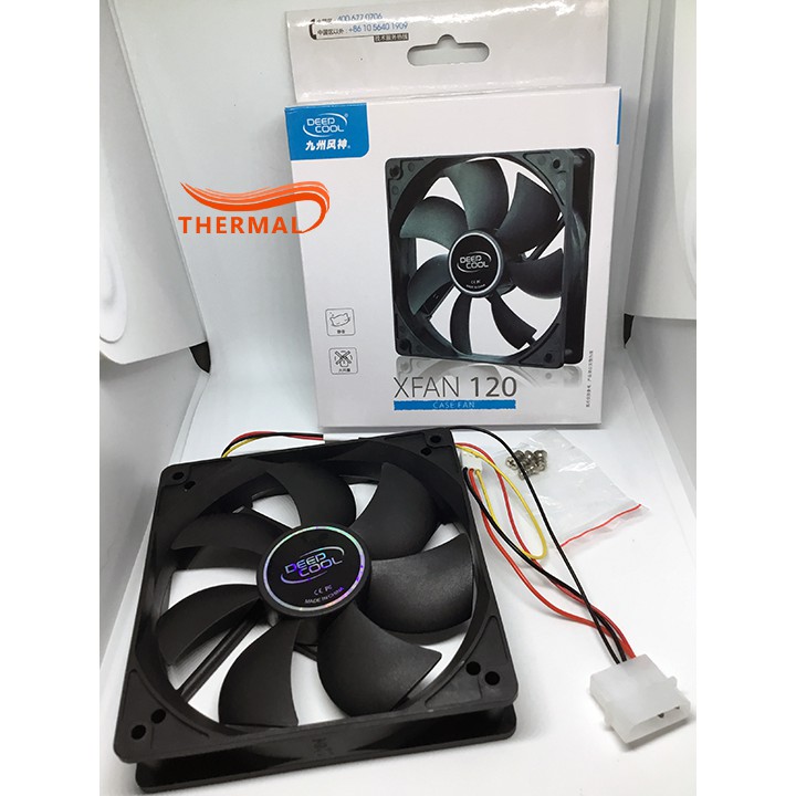 Quạt Fan case 12cm DeepCool Xfan 120 - Sức gió tốt, độ ồn âm thanh nhỏ, thiết kế cổ điển