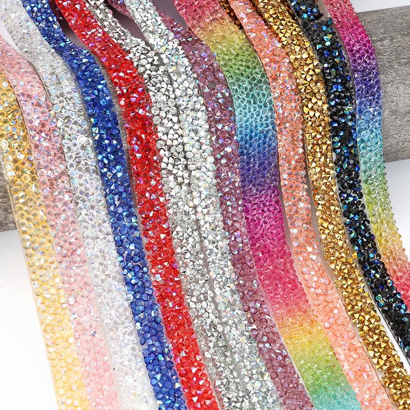 Cuộn Dây Ruy Băng Đính Đá 10 / 15mm Dùng Trang Trí