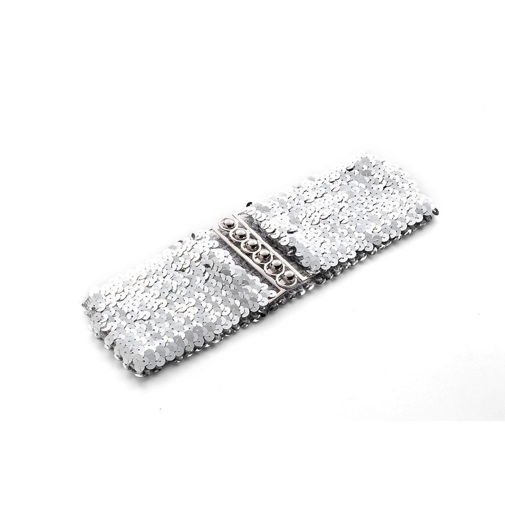 Thắt Lưng Bản Rộng Co Giãn Đính Sequin Nhiều Màu Sắc Cho Nữ