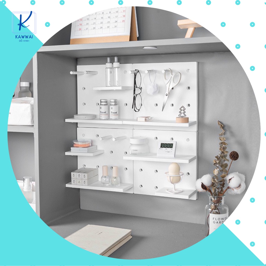 Bảng nhựa Pegboard giá treo tường đục lỗ ♥️