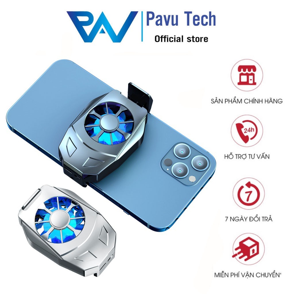 Quạt Tản Nhiệt L02 Phụ Kiện Làm Mát Siêu Nhanh Cho Điện Thoại Chơi Game Cổng USB Pin Siêu Trâu PavuTech