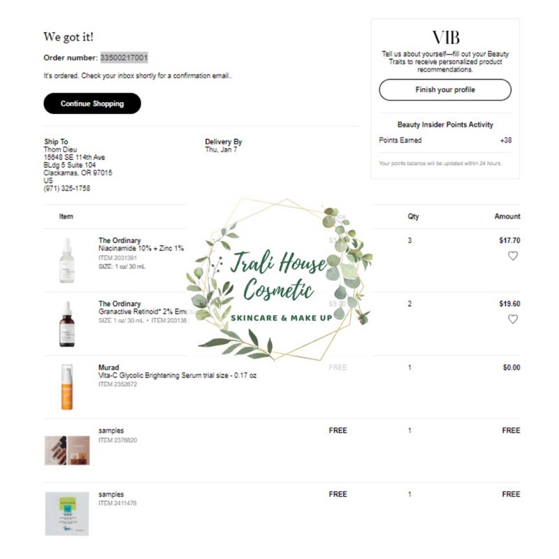 [BILL SEPHORA US -CHÍNH HÃNG ] TINH CHẤT SERUM THE ORDINARY | BigBuy360 - bigbuy360.vn