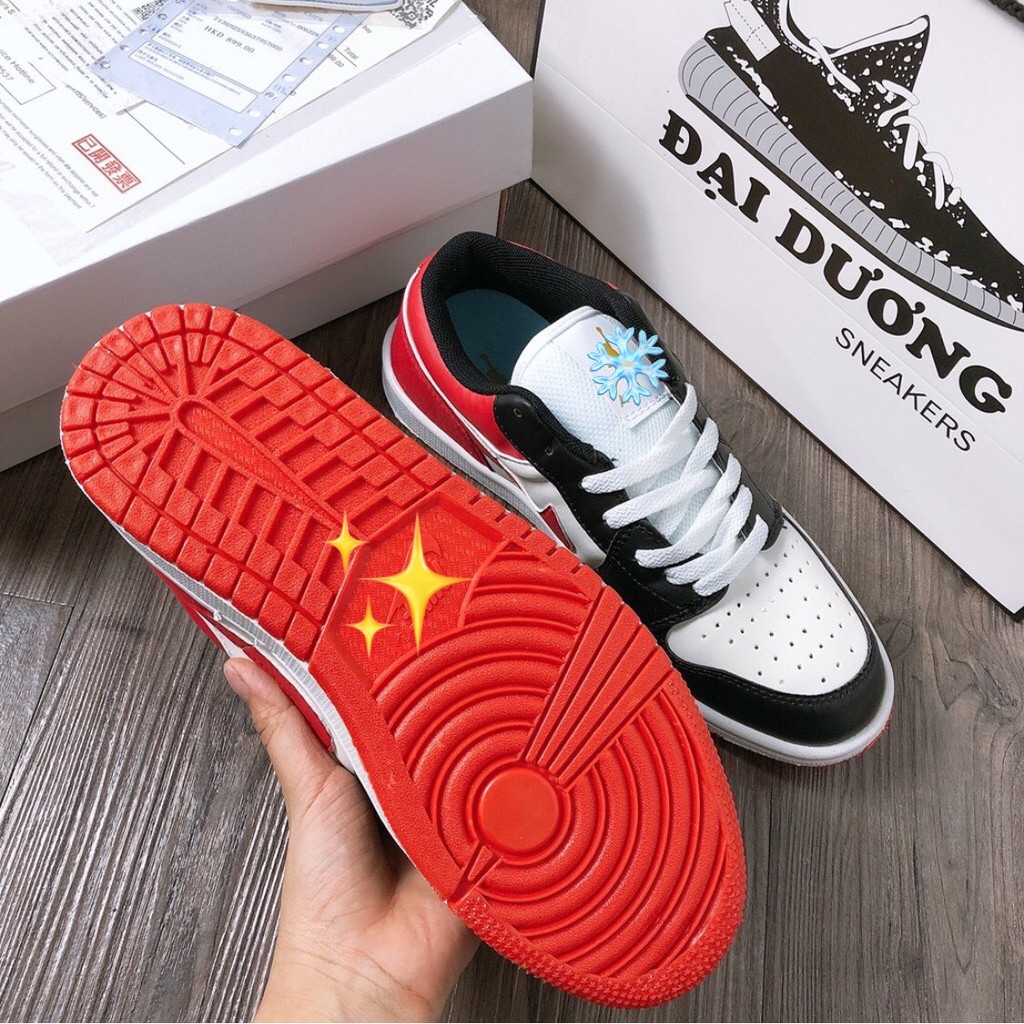 jordan đen đỏ thấp cổ [TẶNG MÓC KHÓA - FULL BOX] giày jd đen đỏ thấp cổ giày thể thao jordan đen đỏ thấp cổ nam nữ | BigBuy360 - bigbuy360.vn