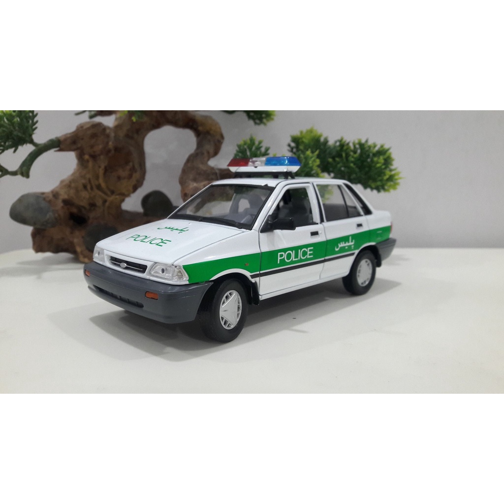 Mô Hình Kia Pride Police 1/24 hàng Welly