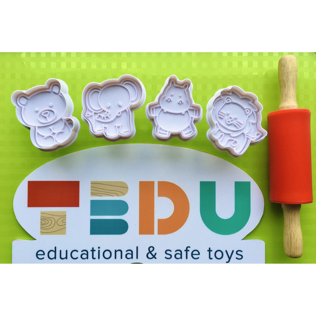 Khuôn chơi bột nặn đất nặn an toàn Tedu - Động vật tí hon