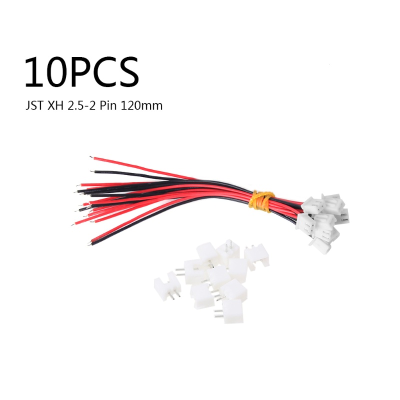 Set 10 Đầu Nối Pin JST XH 2 5-2 Pin Female Với Dây 120MM