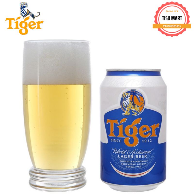 [HSD T2.2023] Bia Tiger lon 330ml/lon