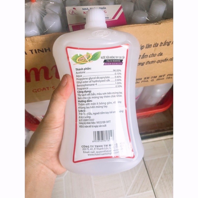 Nước Rửa Móng Quyên (Axeton) Cao Cấp 0,5L/1L