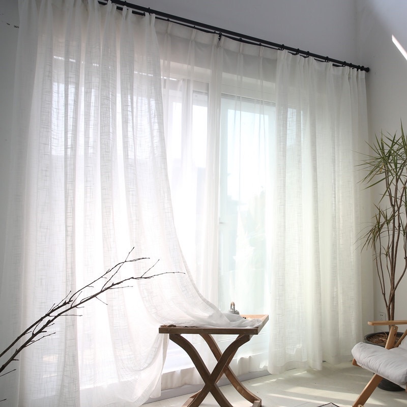 RÈM VOAN LINEN TRANG TRÍ CỬA PHÒNG KHÁCH 3mx2m6,TẠO KHÔNG GIAN SANG TRỌNG - TINH TẾ