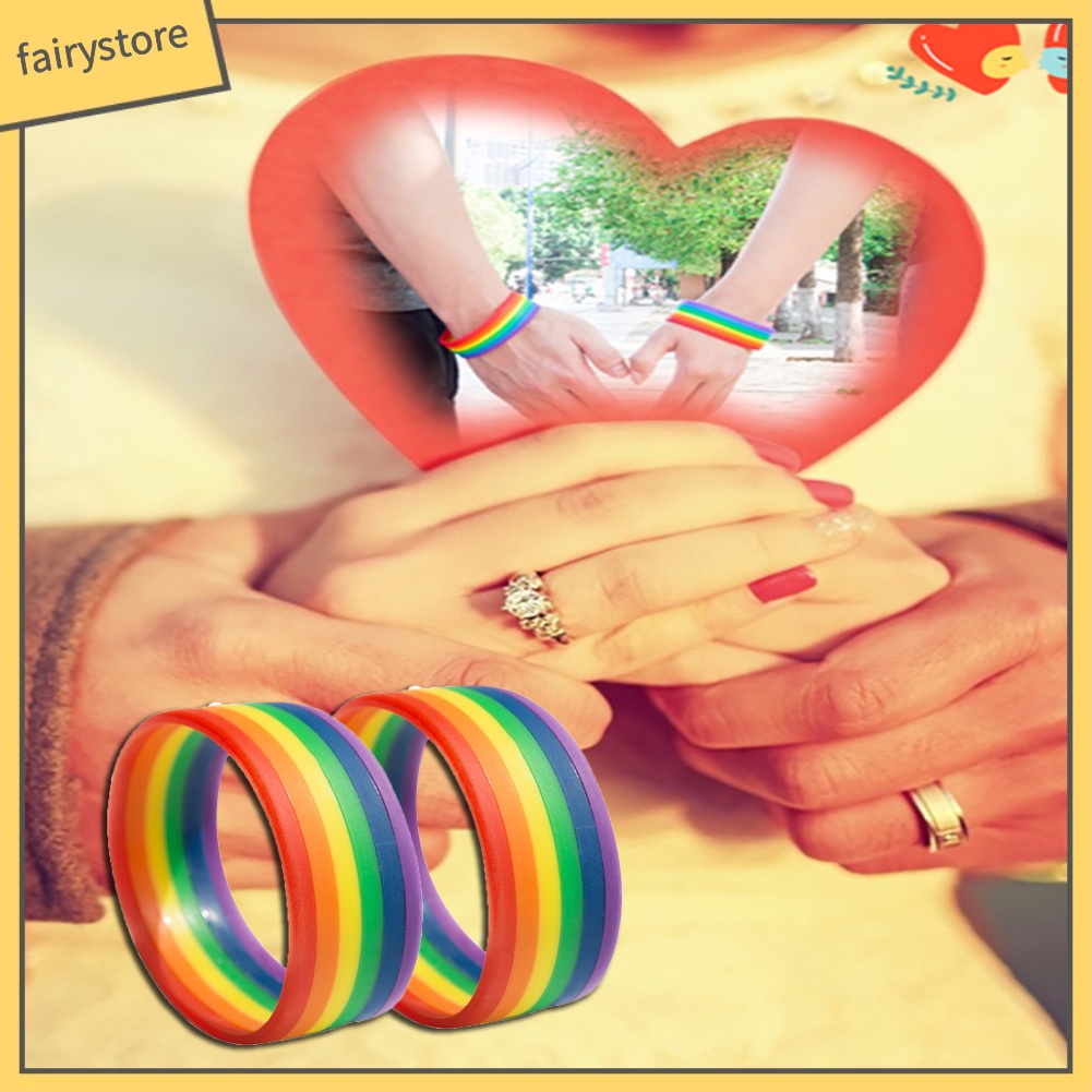 Vòng Tay Fmen 's Rainbow Band Silicone Cho Nam Và Nữ