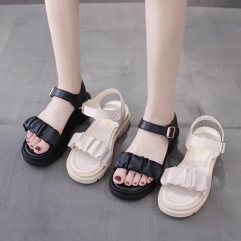 SANDAL HỌC SINH QUAI BÈO CHẤT DA MỀM ÊM CHÂN