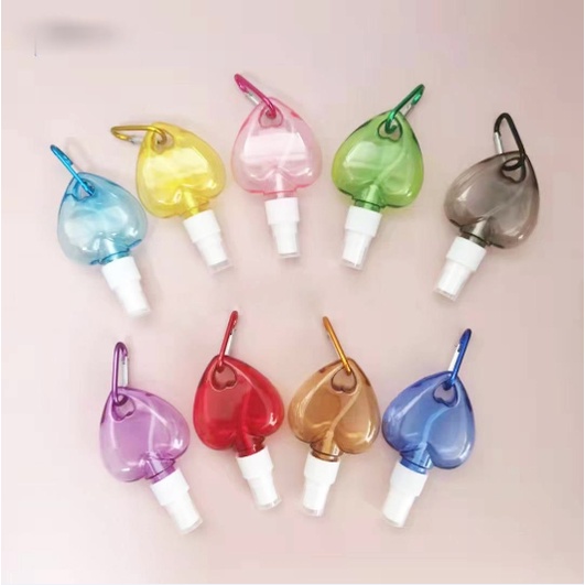 Chai Xịt Cồn Có Dây Treo Móc Khóa Hình Trái Tim Xinh Xắn Dành Cho Học Sinh, Văn Phòng