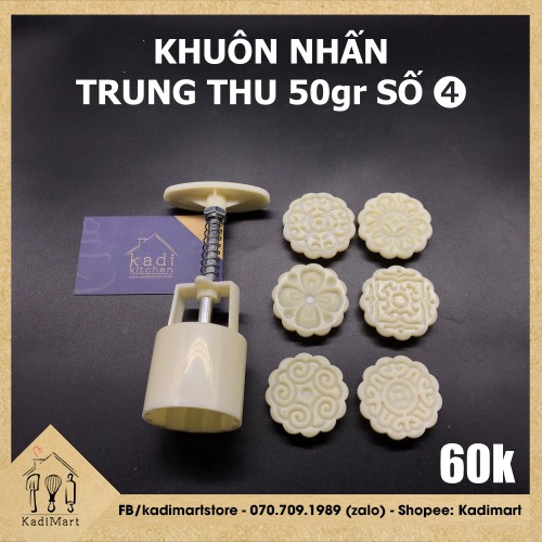 Khuôn nhấn trung thu 🍩FREESHIP🍩 50gr các loại - Kadi Mart nguyên liệu & dụng cụ làm bánh