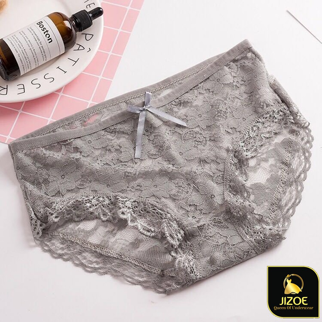 Quần lót nữ cotton phối viền ren cao cấp kháng khuẩn Nhật QLT25