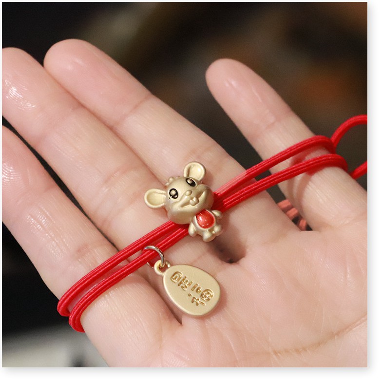Vòng Tay Chỉ Đỏ Phong Thủy May Mắn Tài Lộc Năm Chuột - M02