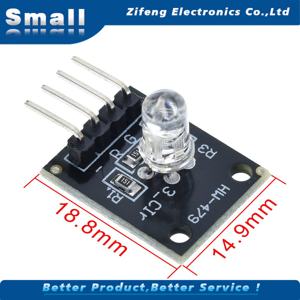 SENSOR Mô Đun Cảm Biến Fz0455 4pin Ky-016 3 Màu Rgb Led Cho Arduino Diy Ky016