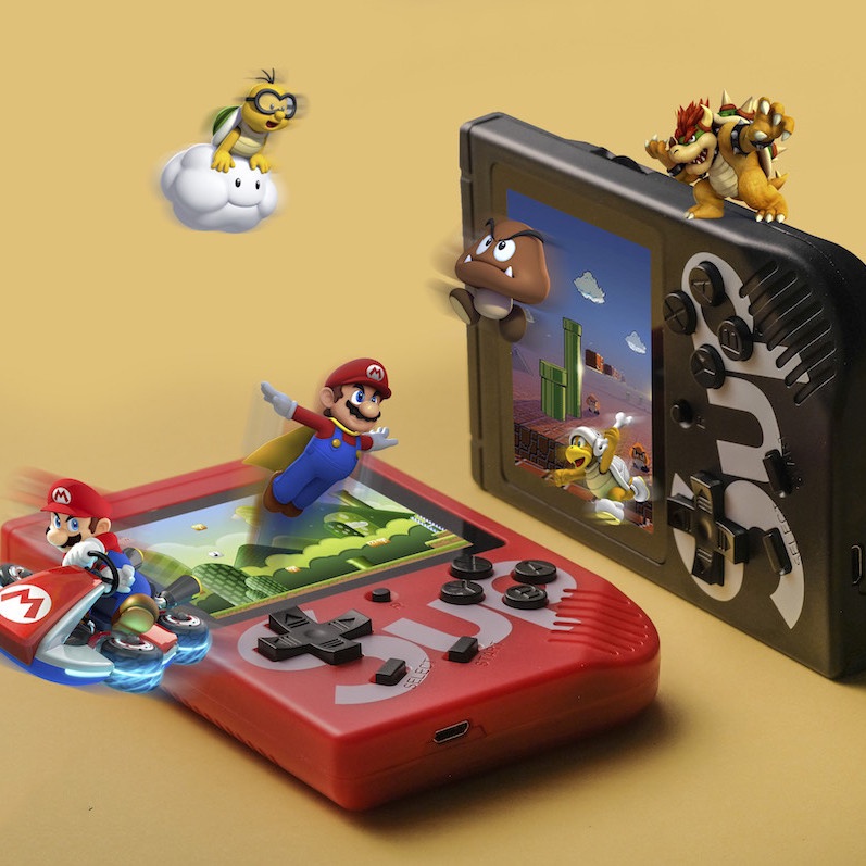 ❀◊♤ Máy game cầm tay G5 Macaron Contra Tetris mini arcade 500