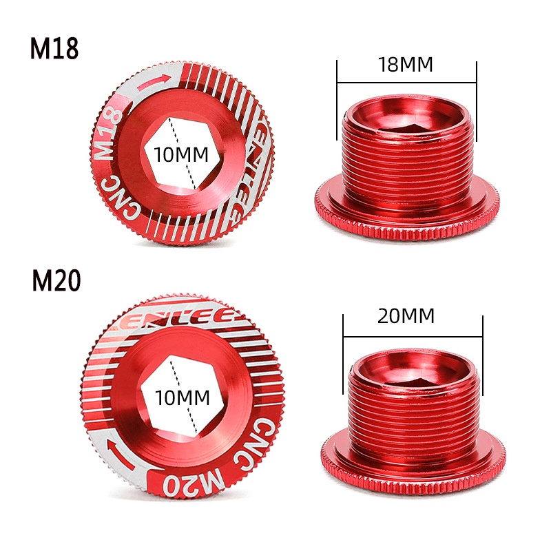 Nắp đậy trục xích xe đạp MOSOWORLD bằng hợp kim nhôm m18 m20 chuyên dụng