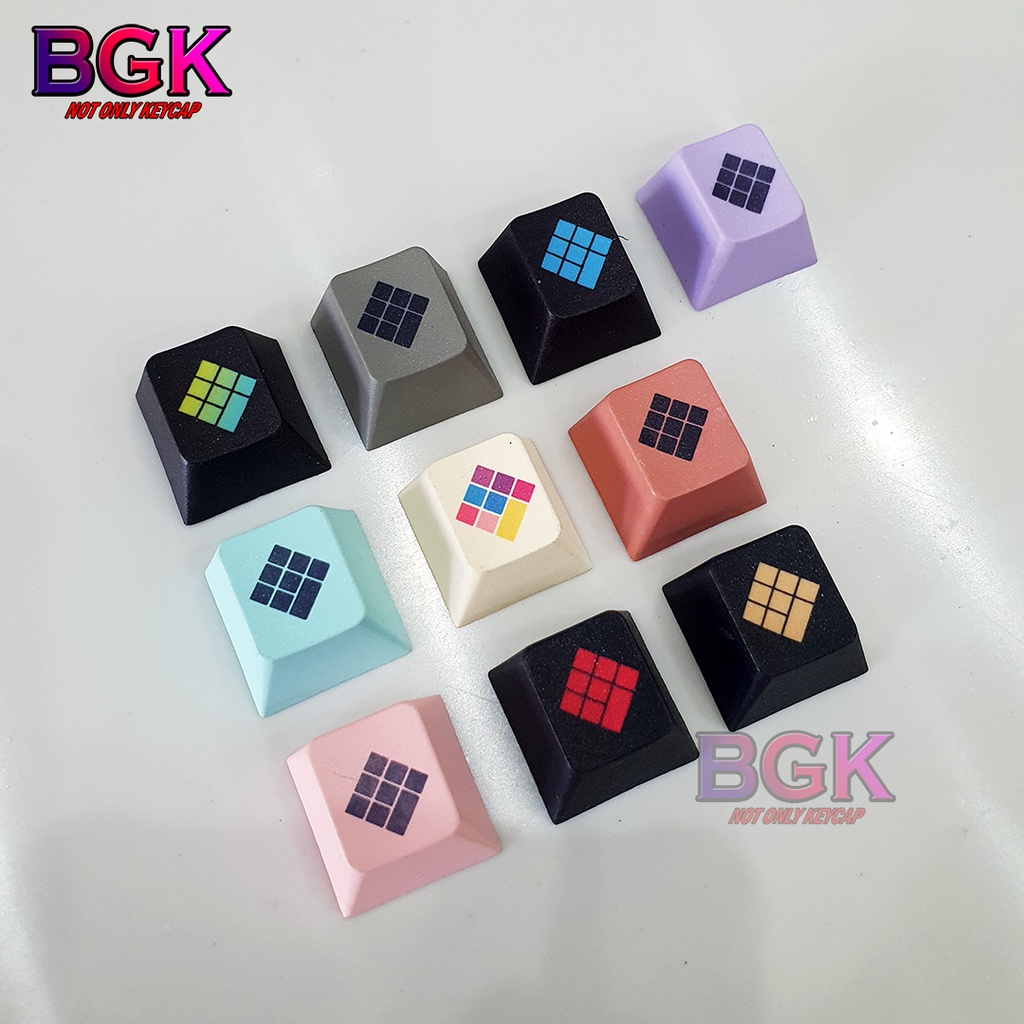 Keycap Lẻ Hình Vuông xếp gạch Cherry profile in dye sub ( keycap resin độc lạ )( Keycap Artisan )