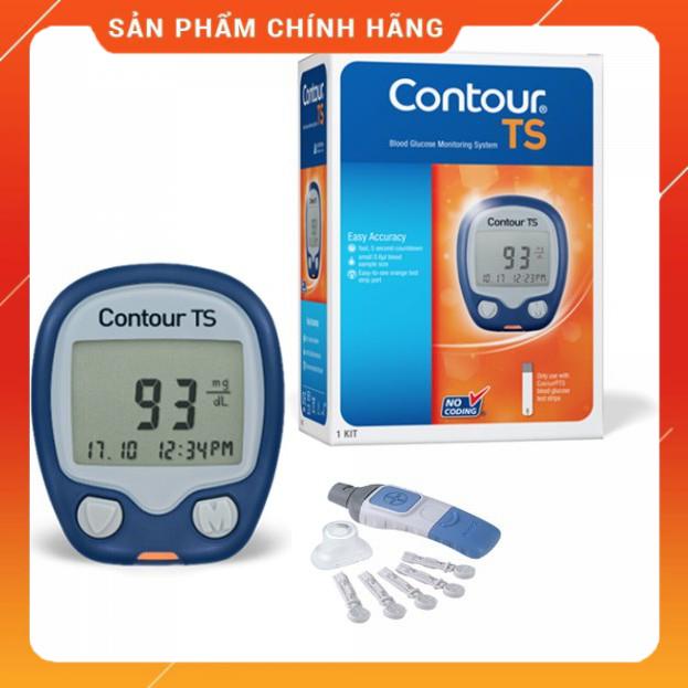 Máy đo đường huyết Accu chek active kèm que thử 10 Bông tẩm cồn và 50 Kim lấy máu