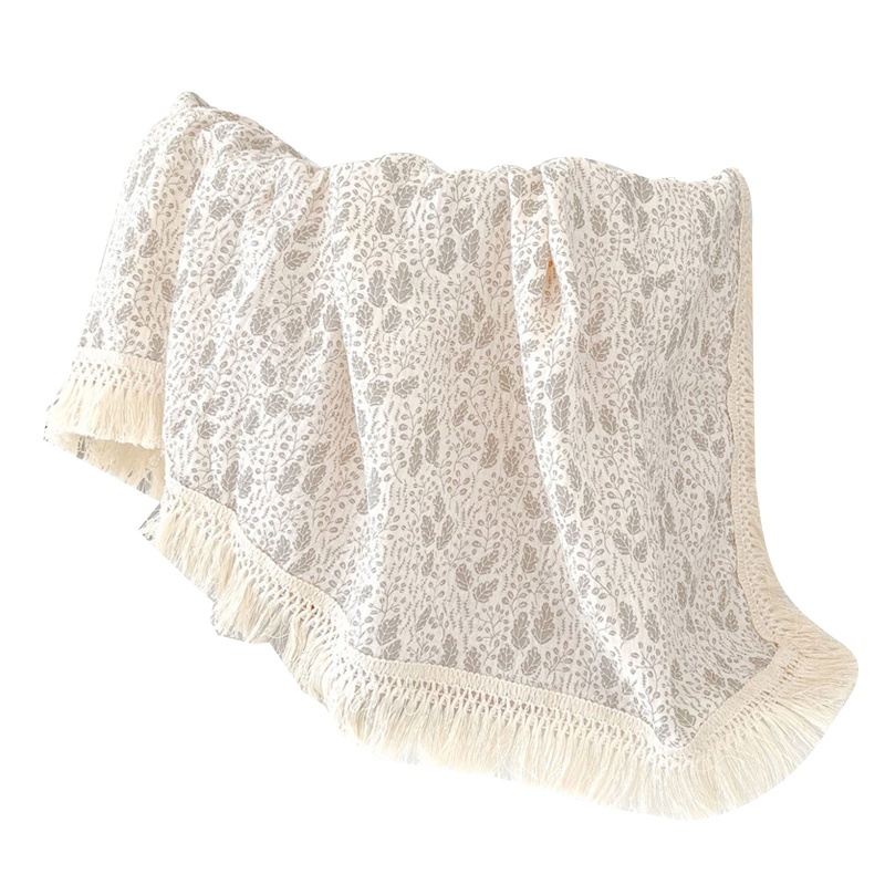 Chăn Quấn Em Bé Chất Liệu Cotton Mềm Phối Tua Rua Phong Cách Hồi Giáo