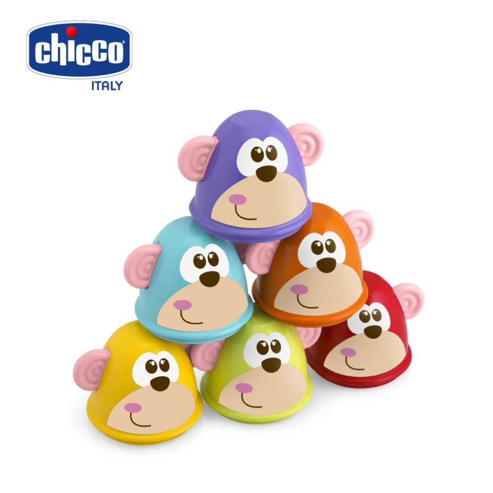 Đồ chơi Bowling khỉ con Chicco 18M+ (Bộ 6 chiếc)