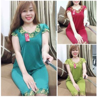 Bộ mặc nhà💖thun lạnh💖freeship tay con
