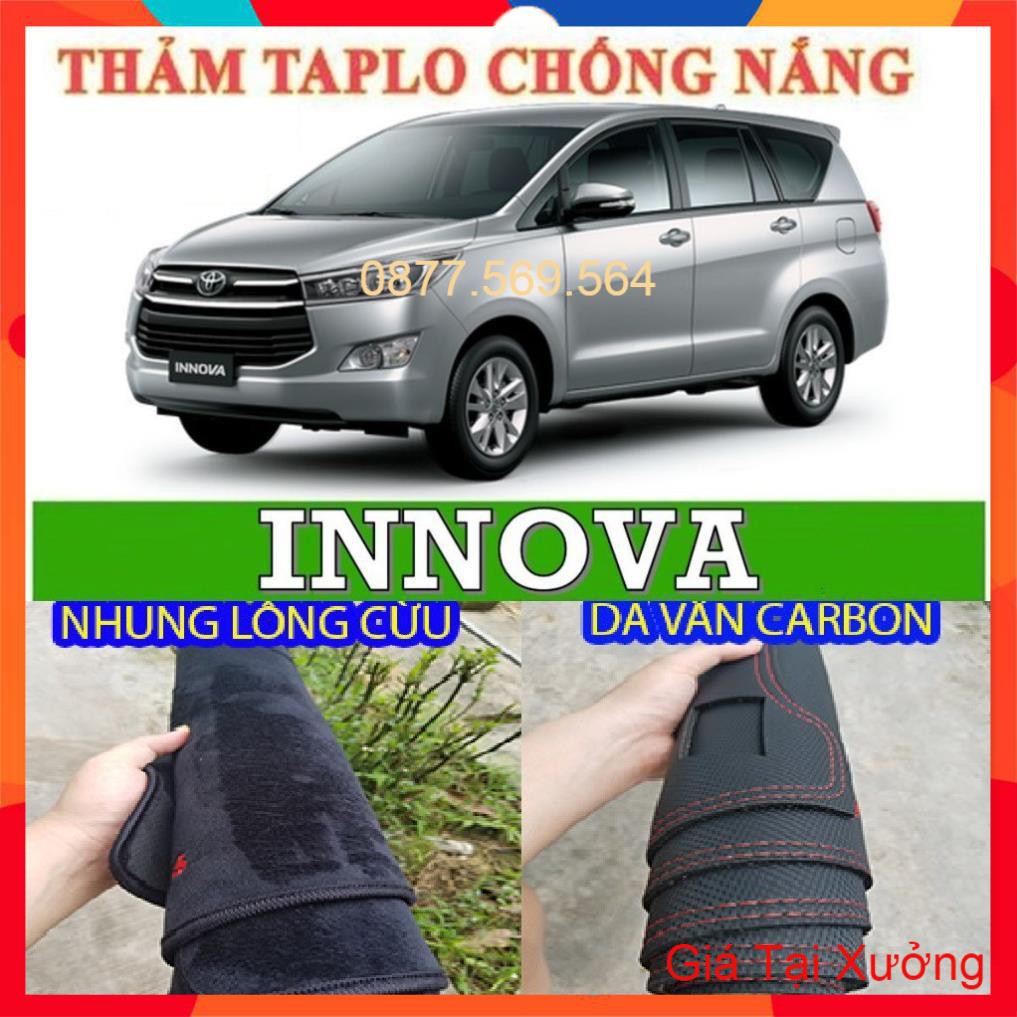 GIÁ XƯỞNG-THẢM TAPLO TOYOTA INNOVA (2008-2016)-(2017-2021)-DA VÂN CARBON-NHUNG LÔNG CỪU