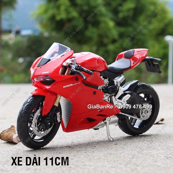 XE MÔ HÌNH MOTO DUCATI 1199 PANIGALE TỈ LỆ 1:18 - MAISTO - ĐỎ - 8789