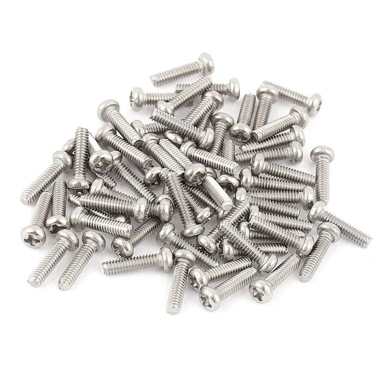 Set 60 Bu Lông Vít Thép Không Gỉ 304 M2X8Mm Phillips