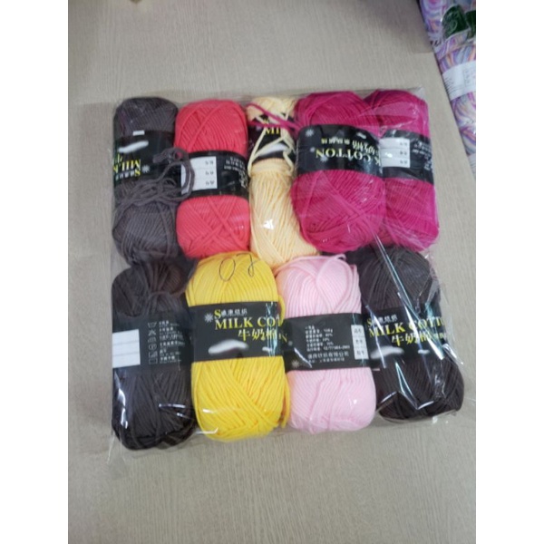 (Thanh lý ) len sợi Cotton Milk nhiều màu sắc